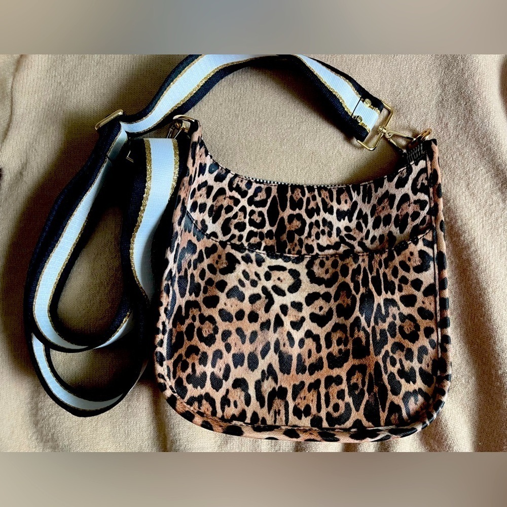 Animal Print Guitar Strap Messenger Crossbody Bag